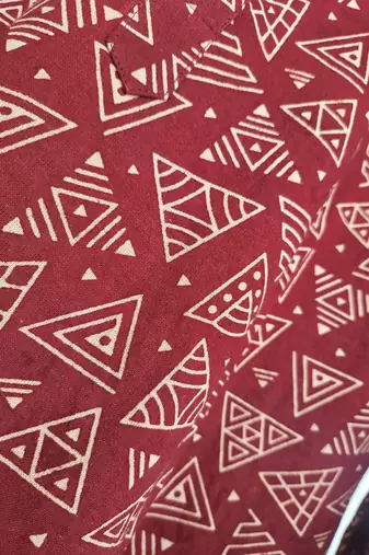 Men's maroon gamthi kurta