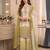 Green georgette embroidered kurta palazzo set with dupatta