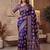 Ajrak digital print mirror work saree with unstitched blouse