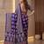 Ajrak digital print mirror work saree with unstitched blouse