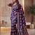 Ajrak digital print mirror work saree with unstitched blouse