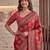 Ajrak digital print mirror work saree with unstitched blouse