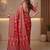 Ajrak digital print mirror work saree with unstitched blouse