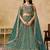 Bottle Teal Georgette Thread Embroidery Work Lehenga Choli