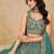 Bottle Teal Georgette Thread Embroidery Work Lehenga Choli