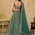 Bottle Teal Georgette Thread Embroidery Work Lehenga Choli