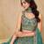 Bottle Teal Georgette Thread Embroidery Work Lehenga Choli