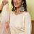 Floral  embroidered silk blend round neck kurta trouser & dupatta set