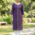 Women wine cotton straight kurta