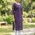 Women wine cotton straight kurta