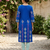 Women royal blue cotton straight kurta