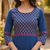 Women navy cotton straight kurta