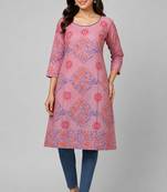 Women onion  cotton straight kurta