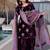 wine ice velvet palazzo set with fendi sequins dupatta