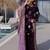 wine ice velvet palazzo set with fendi sequins dupatta