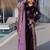 wine ice velvet palazzo set with fendi sequins dupatta