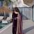 wine ice velvet palazzo set with fendi sequins dupatta