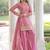 pink sequins work fendi silk blend designer readymade top sharara dupatta for women's