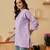 hand embroidered lavender cotton lucknowi chikankari short kurti