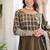mehendi green silk blend  sequins zari embroidered anarkali suit for festive women's wear 