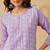 hand embroidered lavender cotton lucknowi chikankari short kurti
