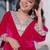 rani pink velvet zari embroidered real mirror work kurti pant and batwa for women's best look 