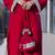 rani pink velvet zari embroidered real mirror work kurti pant and batwa for women's best look 