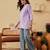 hand embroidered lavender cotton lucknowi chikankari short kurti