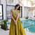mhendi green sequins & zari embroidered gown – elegant party & festive wear gown