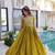 mhendi green sequins & zari embroidered gown – elegant party & festive wear gown