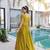 mhendi green sequins & zari embroidered gown – elegant party & festive wear gown
