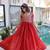 red sequins & zari embroidered gown – elegant party & festive wear gown