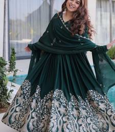 sequins work wine gown set for women | wedding & festival wear