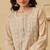 hand embroidered fawn cotton lucknowi chikankari short kurti