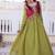 Mhendi green mal chanderi designer anarkali gown with koti