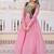 Pink mal chanderi designer anarkali gown with koti