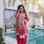 peach viscose zari sequins embroidered kurta farshi set festive wear