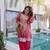 peach viscose zari sequins embroidered kurta farshi set festive wear