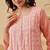 hand embroidered peach cotton lucknowi chikankari short kurti