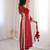 maroon natural crepe designer suit set with mirror lace accents
