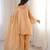 beige party wear kurti set with real mirror work | fendy fabric suit set for women's