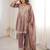 purple party wear kurti set with real mirror work | fendy fabric suit set for women's