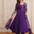purple  mal chanderi anarkali suit with beads & thread embroidery