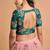 Peach And Green Stitched Lehenga Choli With Mirror And Embroidered Designs