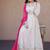pink designer cosmos gown with real mirror work & dupatta