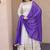 purple designer cosmos gown with real mirror work & dupatta