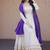 purple designer cosmos gown with real mirror work & dupatta