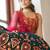 Green & Deep Pink Gotta Patti With Thread And Sequins Embroidered Georgette Stitched Lehenga Choli