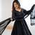 black sequined anarkali suit set with dupatta – elegant party & festive wear