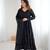 black sequined anarkali suit set with dupatta – elegant party & festive wear